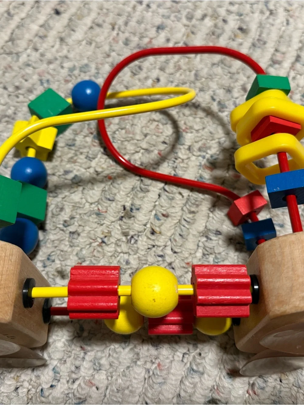 Melissa & Doug Red & Yellow Wooden Bead Maze Activity Toy